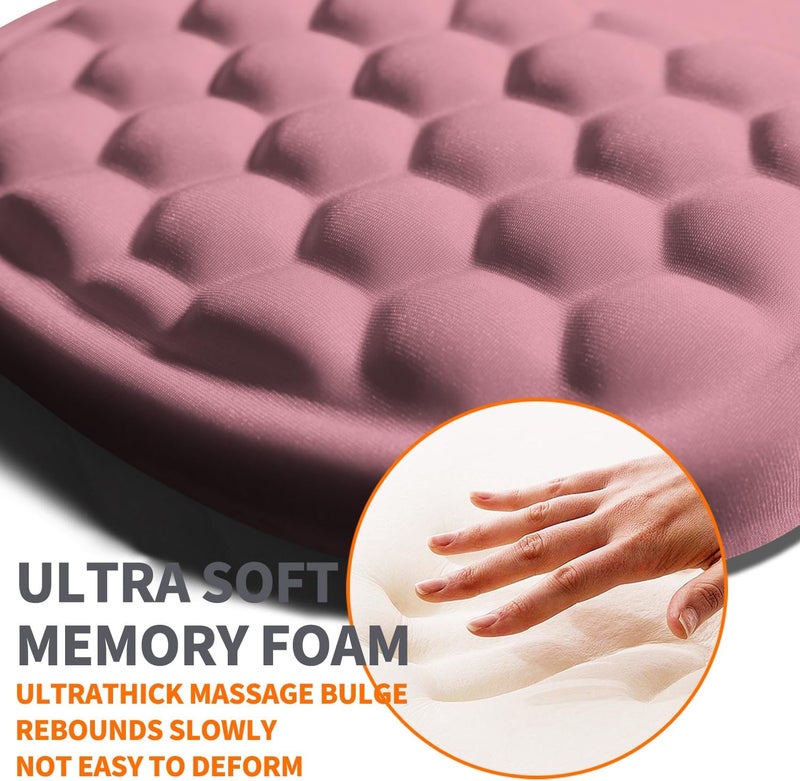 Armanza Ergonomic Joint Wrist Support Mouse Pad with Memory Foam Cushion Massage Bump, Carpal Tunnel Pain Relief Mousepad Slope Design for Wrist Rest, 11.8x7.9 in, RosyBrown - Image 3